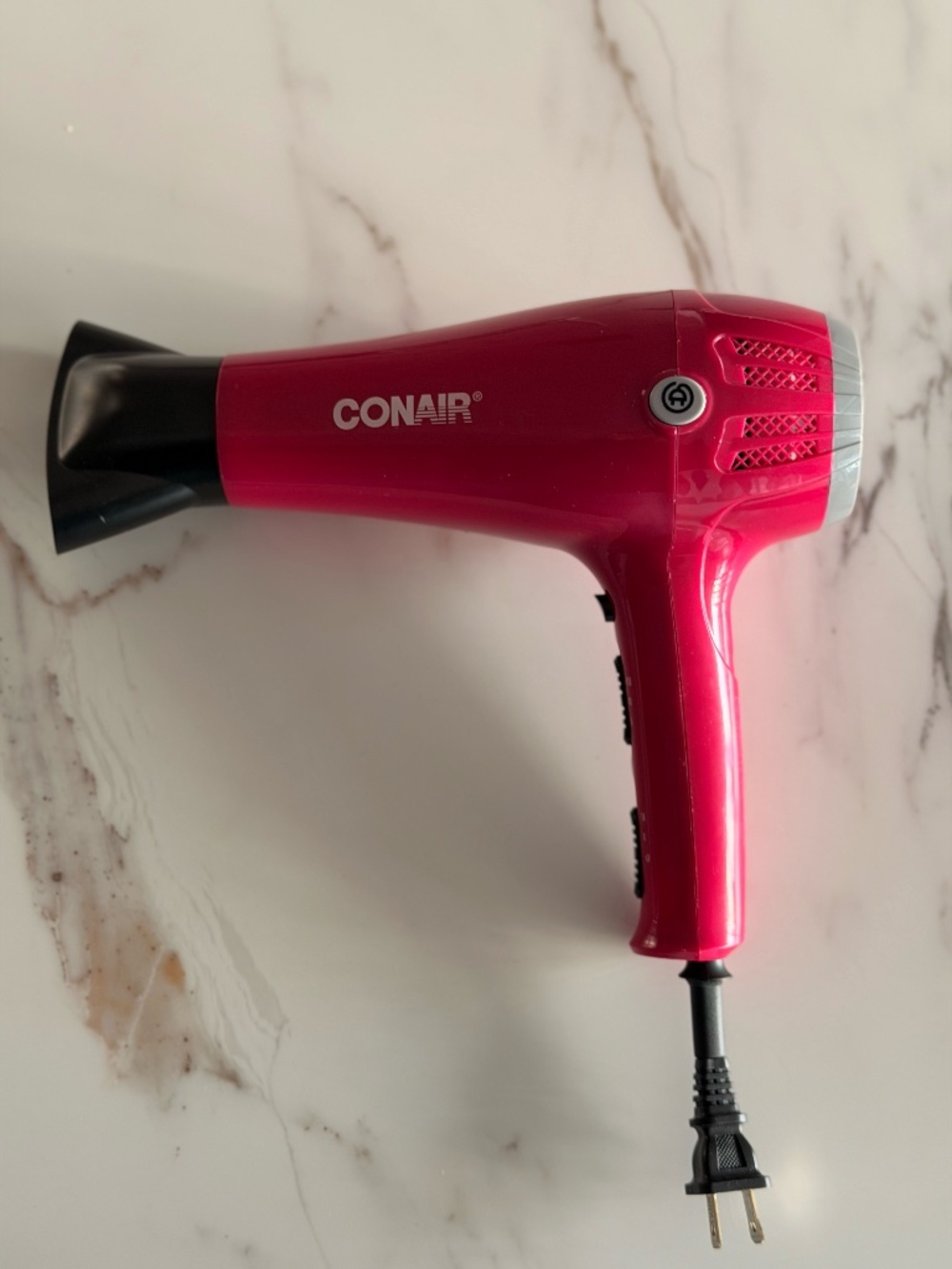CONAIR 2 Speed Pink Ceramic Hair Dryer w/Retractable Line Cord